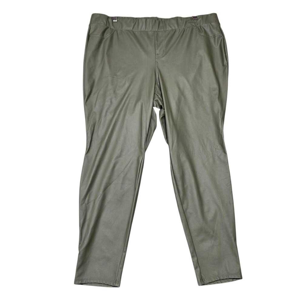 Torrid Faux Leather Leggings Pants Olive Green Sizeβ 4X